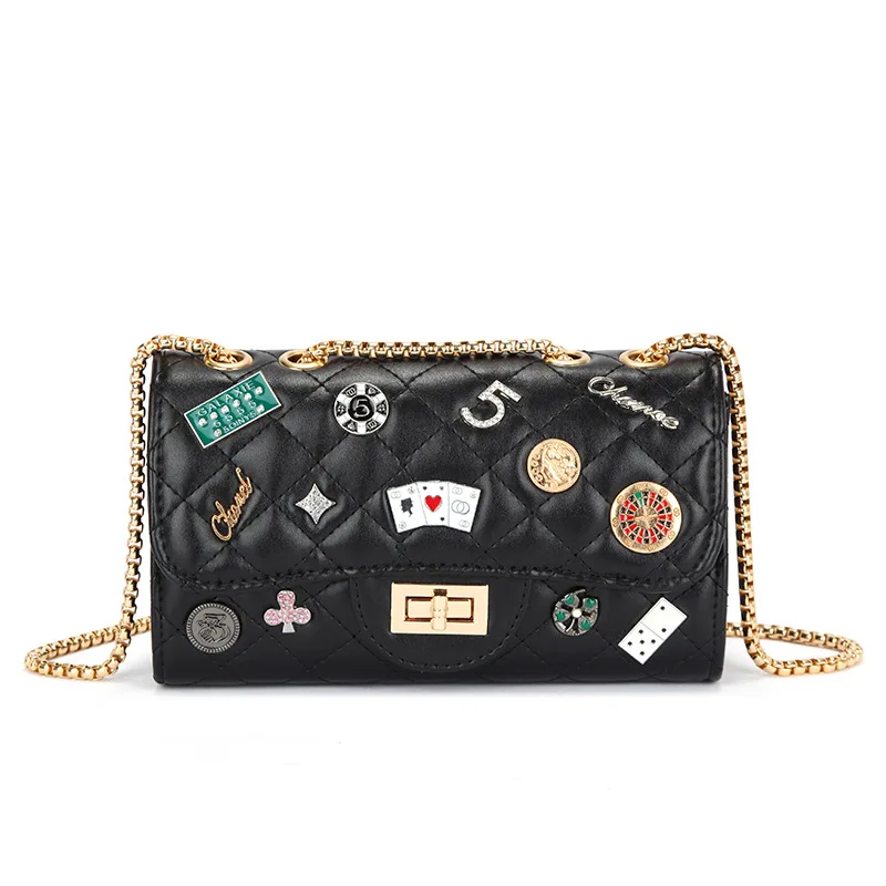 

LUXURY DESIGNER HANDBAGS PU LEATHER CHAIN CROSSBODY BAGS FOR 2022 WOMEN SHOULDER BAG FASHION HARDWARE ORNAMENTS MESSENGER BAGS