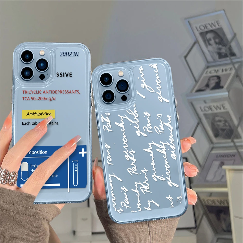 

For iPhone 14promax INS Letter Phone Case for iPhone 13 12 11 Pro Max Mini XS XR X Shell Cover for iPhone13 ProMax Fashion Funda