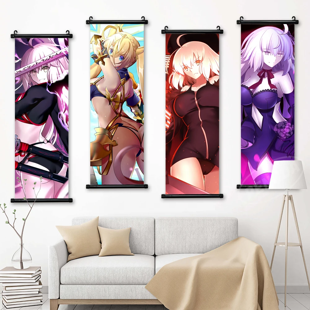 

Принты для домашнего декора Fate большой заказ настенное искусство Okita Souji постер холст картины аниме HD прокрутка Tomoe Gozen подвесная картина под...