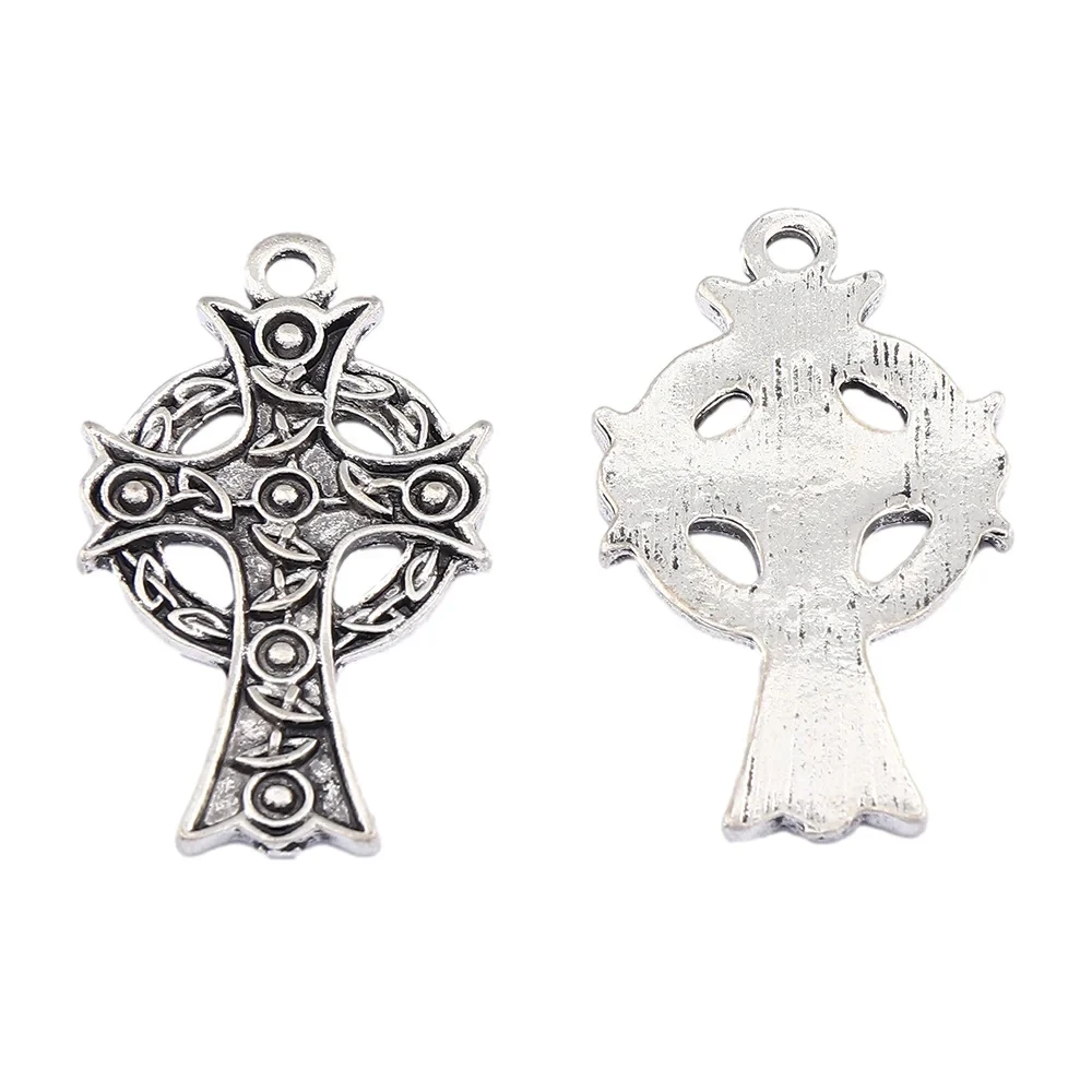 20 Серебряных больших готических узлов кельтский крест религиозные подвески