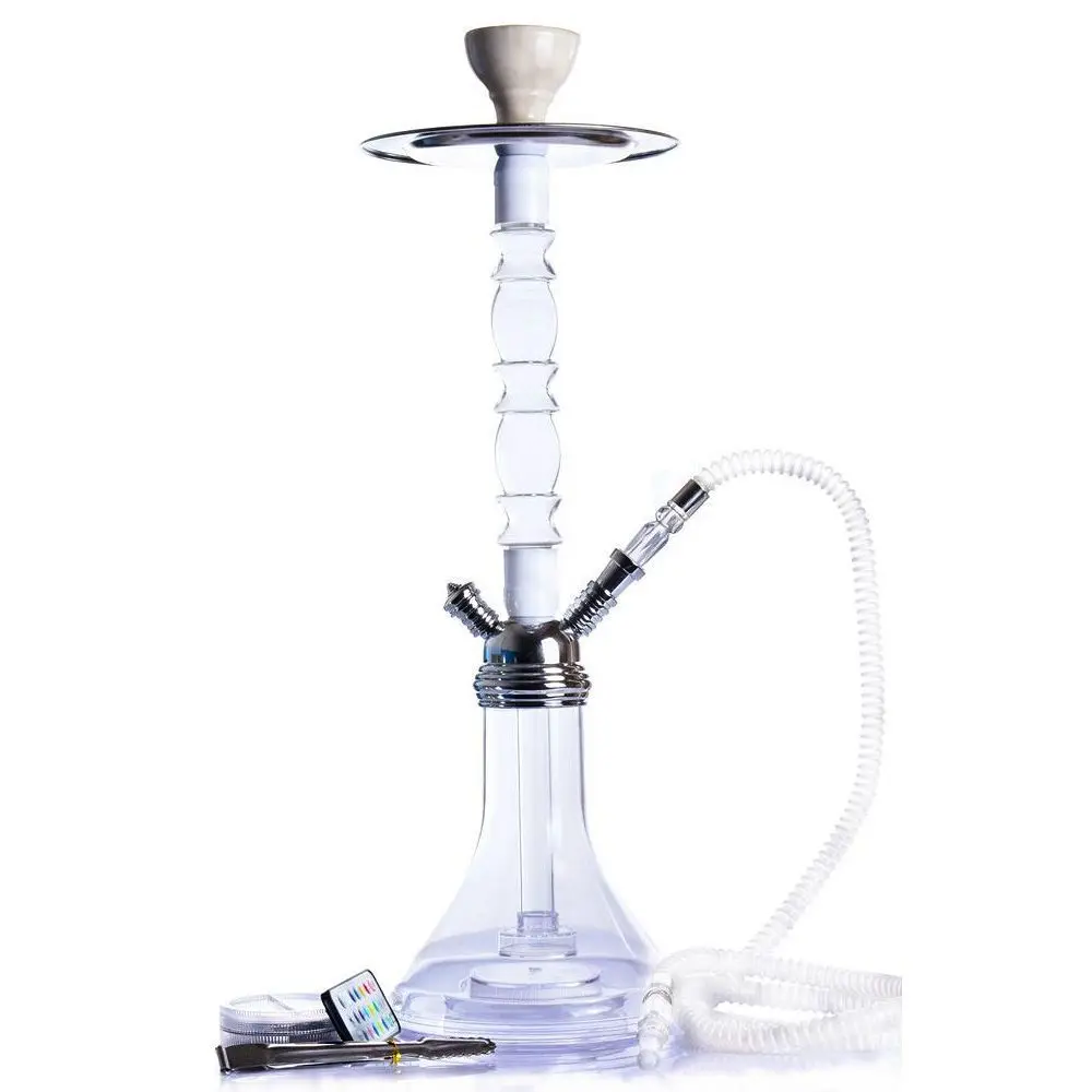 

Hookah Set, Portable Acrylic Shisha Complete Set With LED Light, Gorgeous Acrylic Vase For Better Shisha Hookah Narguile Smoking