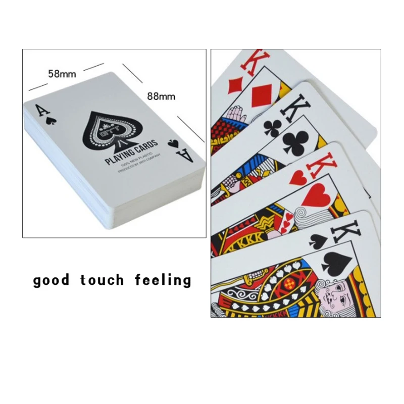 Покерные карты водонепроницаемые игровые Техасский Холдем черный Джек