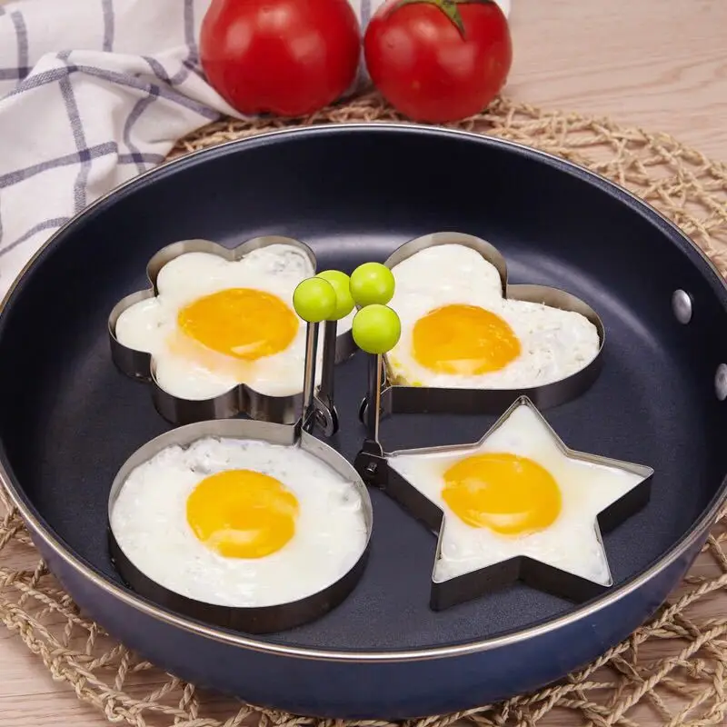 

Stainless Steel 5Style Fried Egg Pancake Shaper Omelette Mold Mould Frying Egg Cooking Tools Kitchen Accessories Gadget Rings