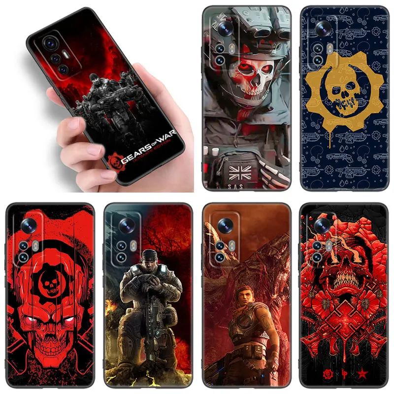 Черный силиконовый чехол Gears Of-Wars для телефона Xiaomi Mi 9 SE 8 10T 11 12 13 Lite 9T 11T 12S 12T 13T 14 Pro 5G