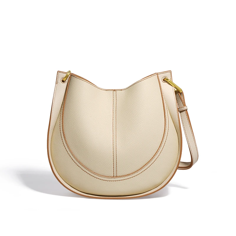 

Кожаная женская сумка, новинка 2024, трендовая роскошная сумка-седло из натуральной воловьей кожи, модная сумка-мессенджер через плечо