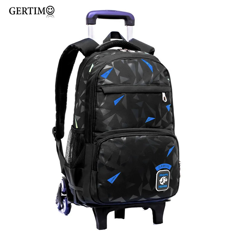 

School Bags with Wheels Kids Teenage Boys Girls Large Trolley Schoolbag Orthopedic Wheeled Backpacks Book Bag;mochila infantil