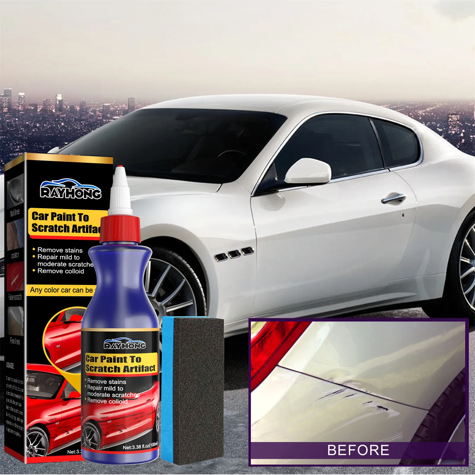 

Car Scratch Remover Multipurpose Auto Scratch Repair Pen Polish & Paint Restorer Paint Restorer Car Exterior Care