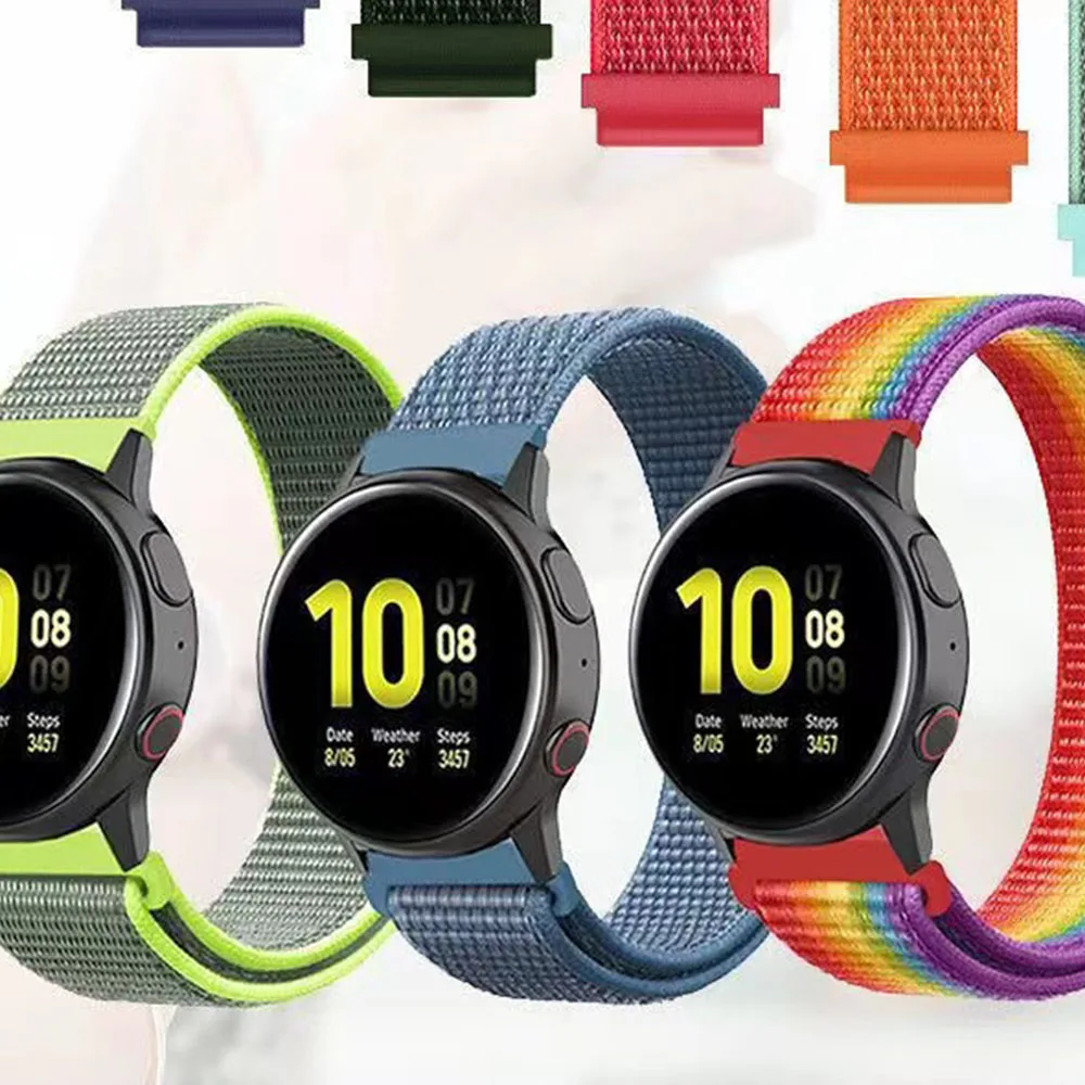 

20 22mm Nylon Strap For Huawei Watch GT3 46mm/GT 2 46mm/Watch GT2 Pro/GT2e/Watch 3/3 Pro/Galaxy Watch 3 45mm/Gear S3 Replacement