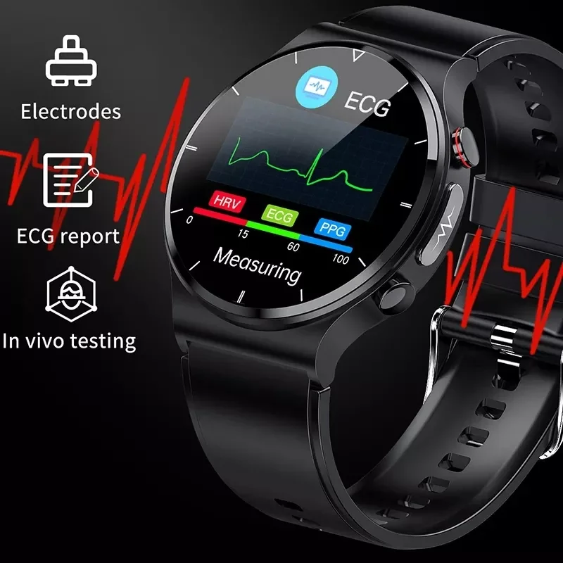 

2022 ECG+PPG Watch Men Heart Rate Blood Pressure Watch Health Fitness Tracker IP68 Waterproof Smartwatch For Xiaomi+Box