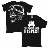 the bikers code respect motorcycle chopper free rider motorcyclist t shirt short sleeve 100 cotton casual t shirts loose top