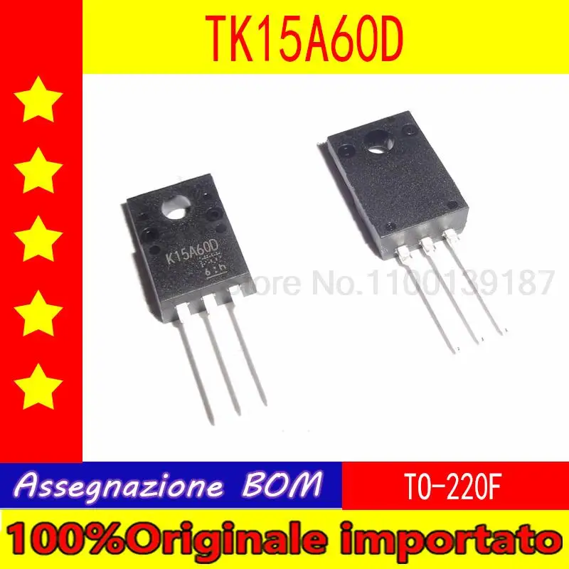 

TK15A60D K15A60D TO-220F N-channel MOS field effect tube 15A 600V