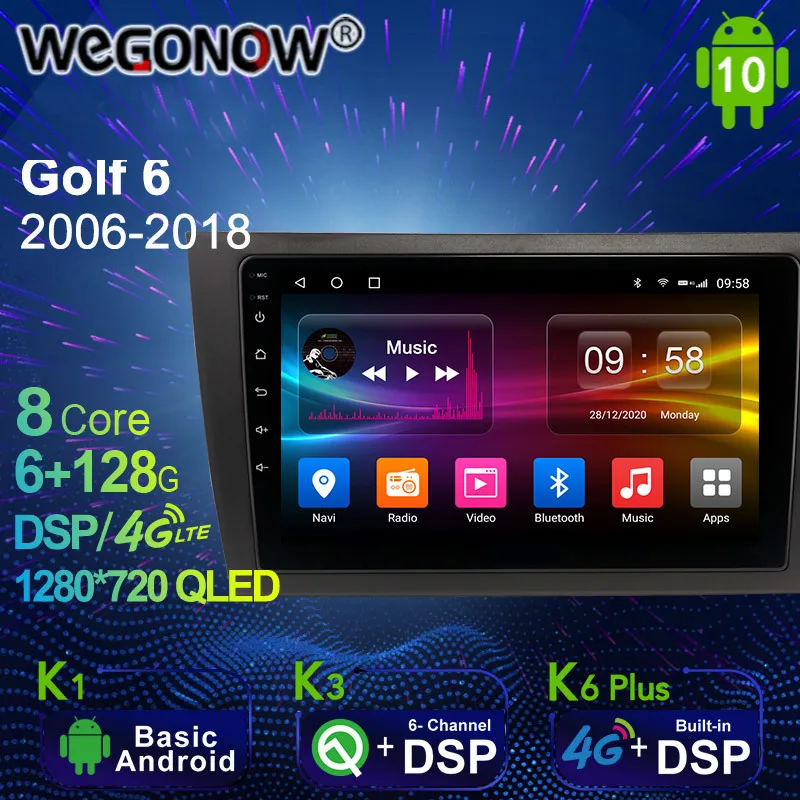 

6G + 128G Ownice Android 10,0 автомобильное радио GPS для Volkswagen Golf 6 2006 - 2018 Navi Setreo System с 4G LTE DSP SPDIF без DVD
