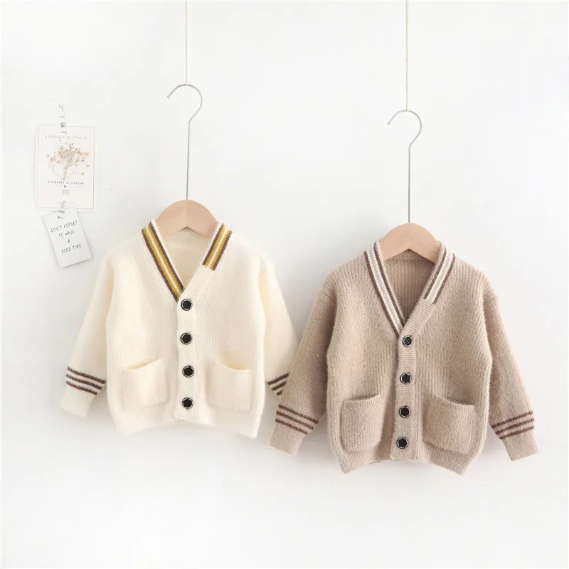 

Baby Boys Cardigan Knitted Kids Sweaters V-neck Kids Jumper Cardigans Woolen Boys Sweater Toddler Cardigan Coat