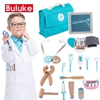 Детский деревянный набор игрушек для доктора, семейный набор для медсестер, медицинский набор, игрушка для ролевых игр, больничная медицина, аксессуары, детская игрушка