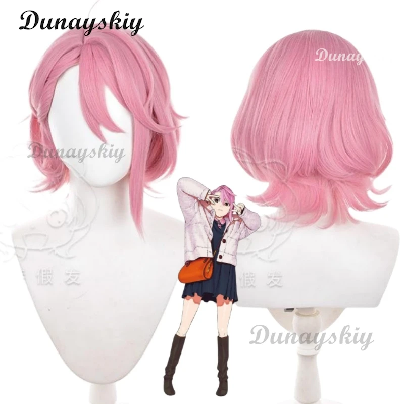 Аниме Dandadan Aira Shiratori парик для косплея розовые короткие волосы 37 см Momo Ayase вечерние