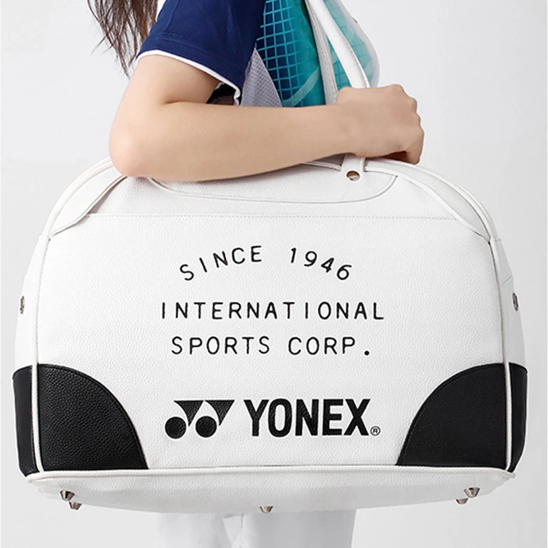 Original YONEX New 2023 Korean Portable Badminton Bag Light Racquet Handbag Sport PU Leather Racket Bag Men Women 229BA001U