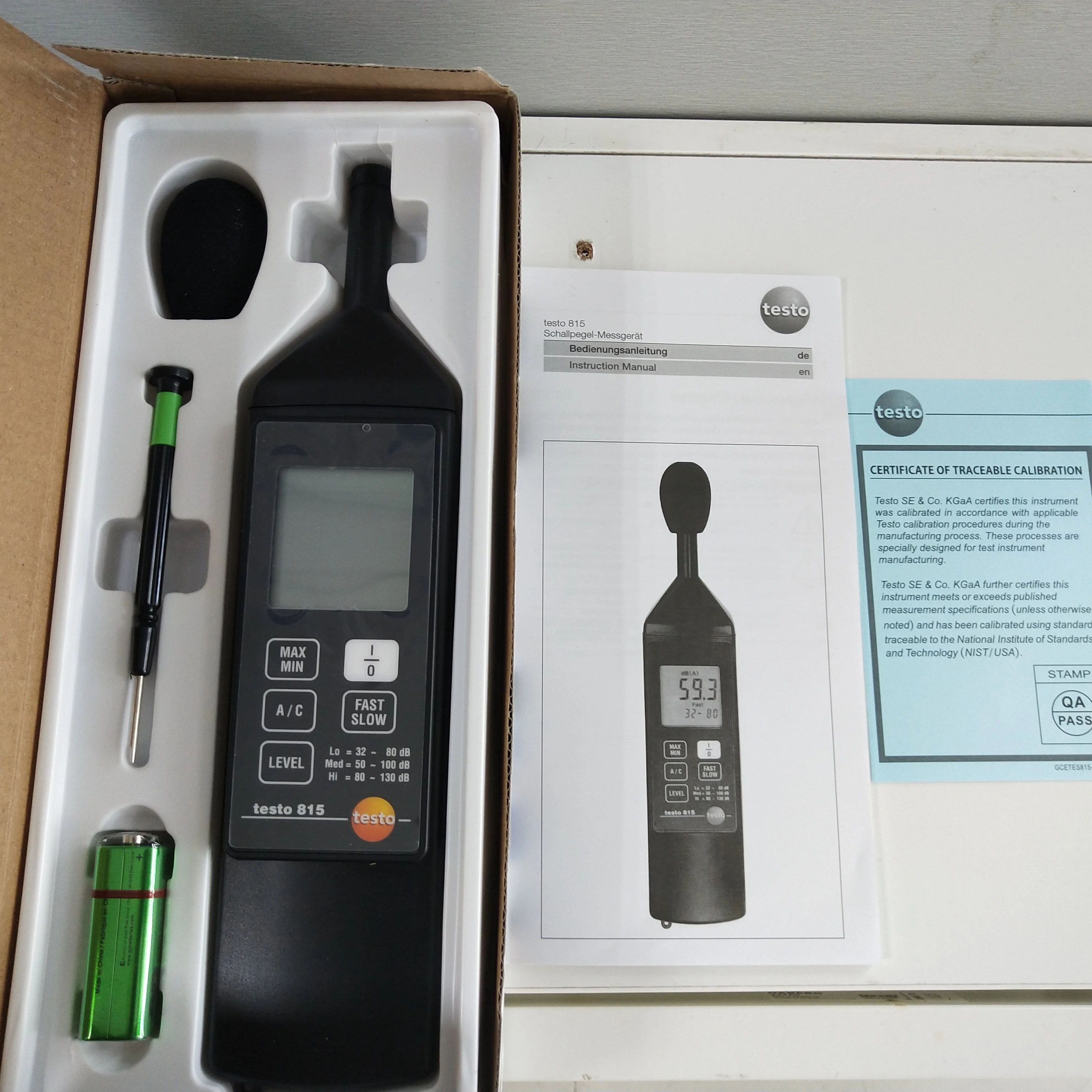 

Original Testo 815 Sound level meter No.0563 8155