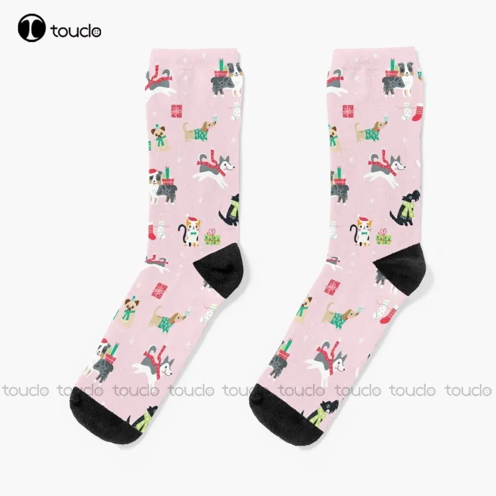 Счастливые Howlidays праздничные рождественские сезонные носки для собак кошек и