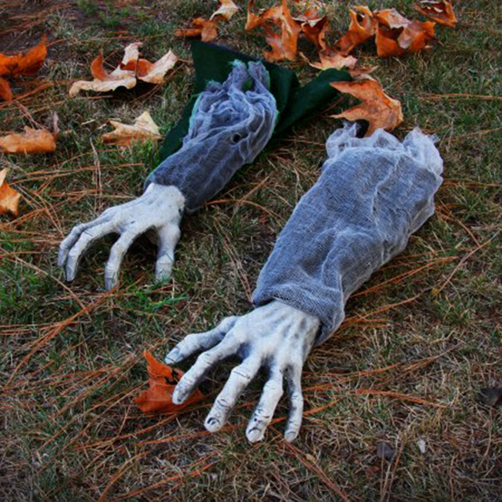 

Halloween Decoration Zombie Grey Arm Sleeves Realistic Scary Body Haunted House Accessories Beautiful Funny Zombie Arms