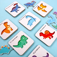 educational toys children animal cartoon cards guess who i am shape cognitive parent child interactive wooden toys