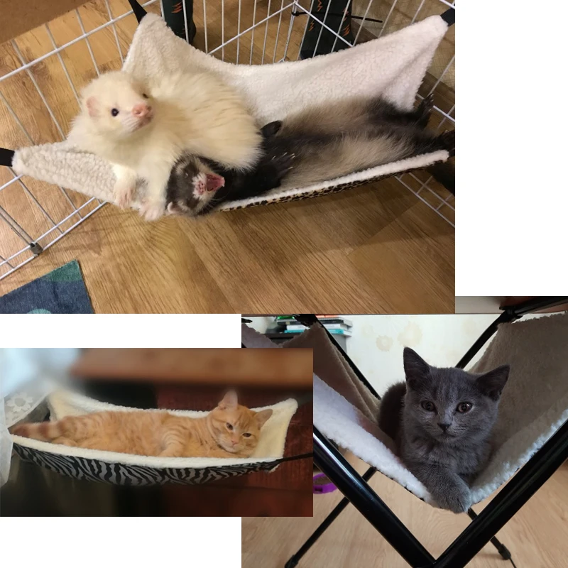 Фото SUPREPET висящий гамак для кошек, товары для домашних животных, кошачий спальный мешок для животных, клетка для кошек, дышащий двусторонний тепл... №4