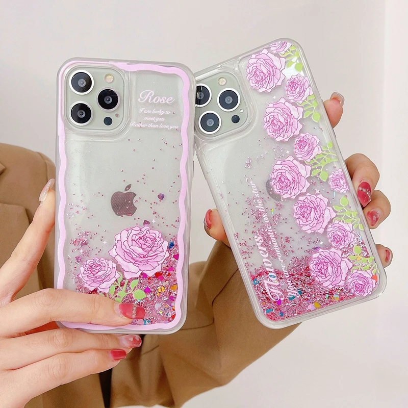 Чехол зыбучий песок для телефона xiaomi Mi 10 pro 11T lite 12 redmi Note 8 pro K30 k40 pro k50 3D Искусство розы жидкий блестящий чехол (art.: 3920bc76cfa79) - 3920bc76cfa79