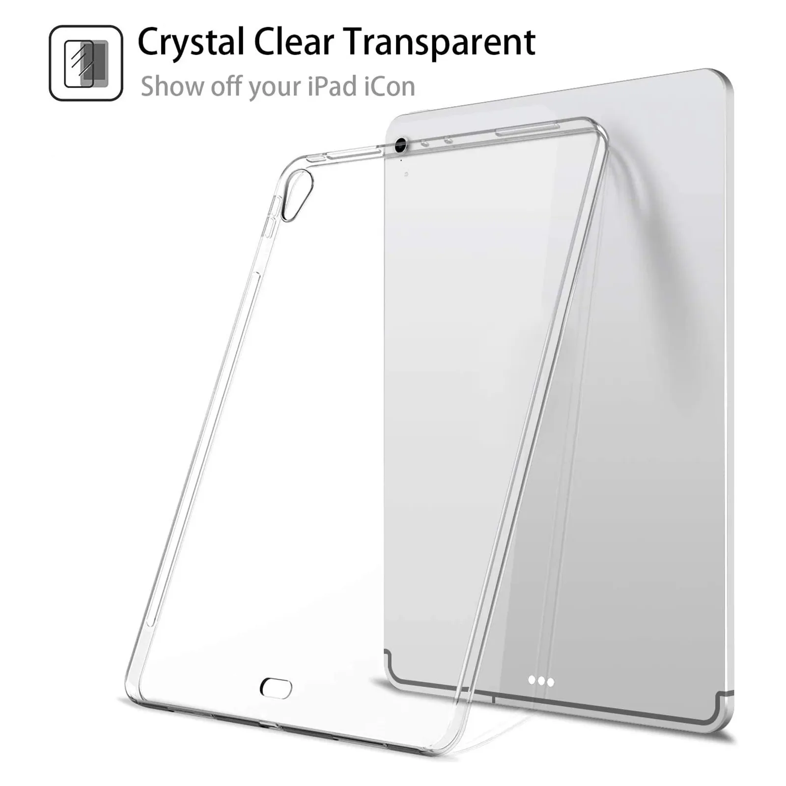 

Силиконовый прозрачный чехол, мягкая задняя крышка планшета для IPad Air 5 10,9 дюйма, чехол с подставкой, противоударный чехол для планшета, иску...