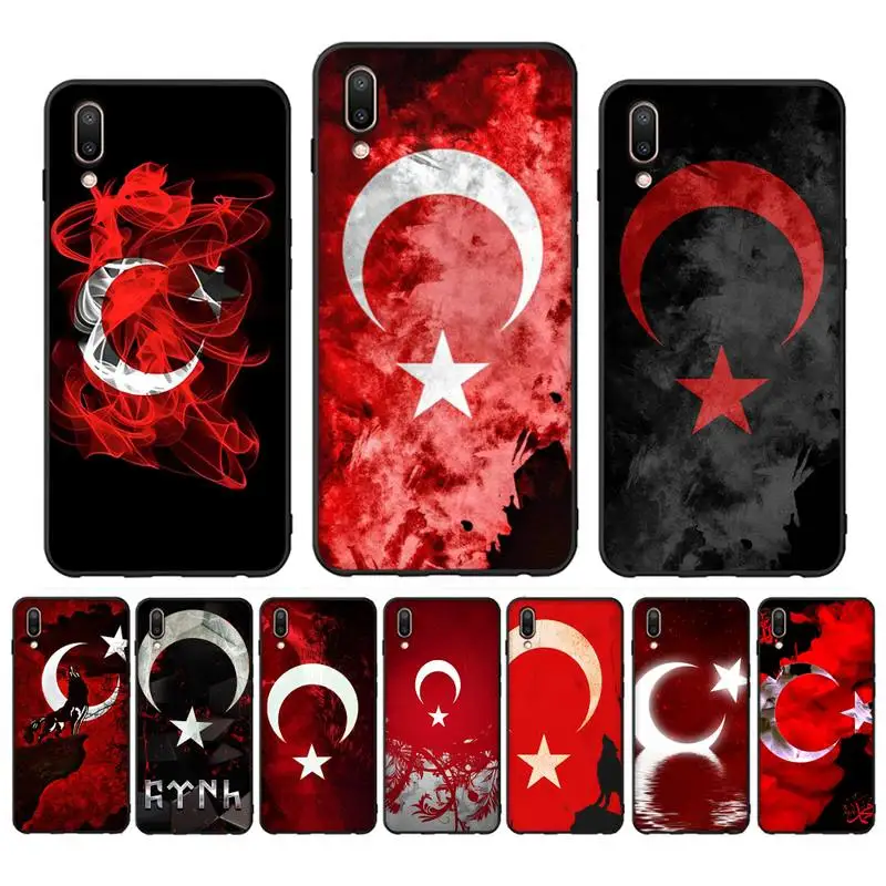 

Turkey Flag Phone Case for Vivo Y91C Y11 17 19 17 67 81 Oppo A9 2020 Realme c3