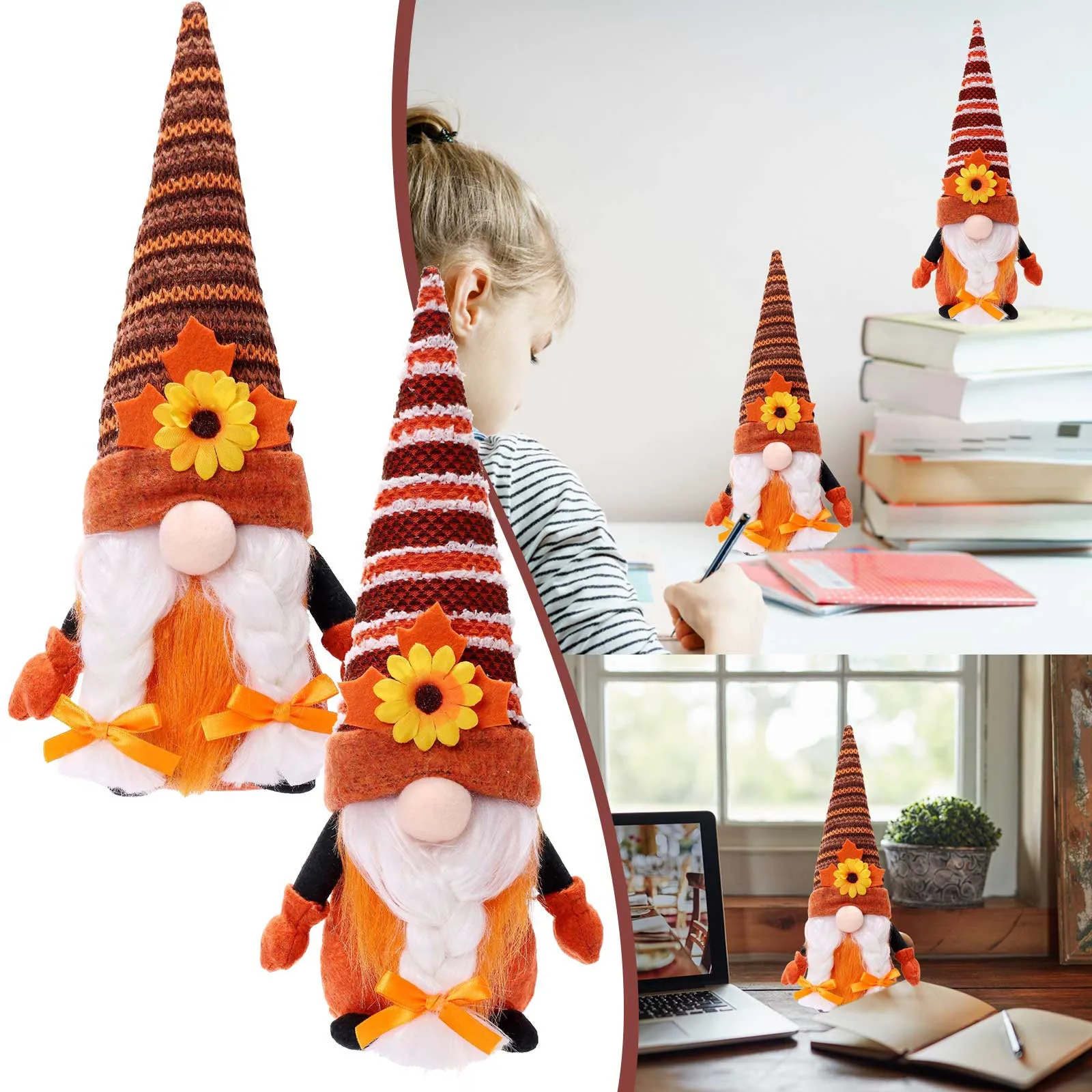 

Узор на День Благодарения с изысканными куклами, сборы дома, украшение для украшения рабочего стола