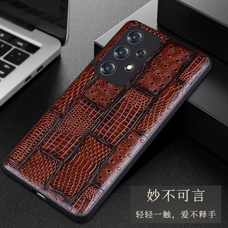 Hot Sales Luxury Genuine Leather Phone Case For Samsung Galaxy A73 A53 5g Shockproof Back Cover Fundas For A73 Cases