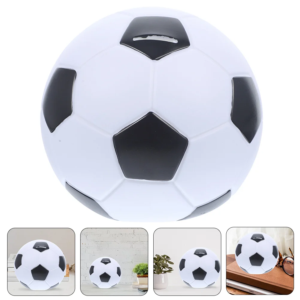 

Football Piggy Bank Money Desktop Coin Container Girls Basketball Gifts Boys Toddler Light House Decorations Home Pot Vinyl