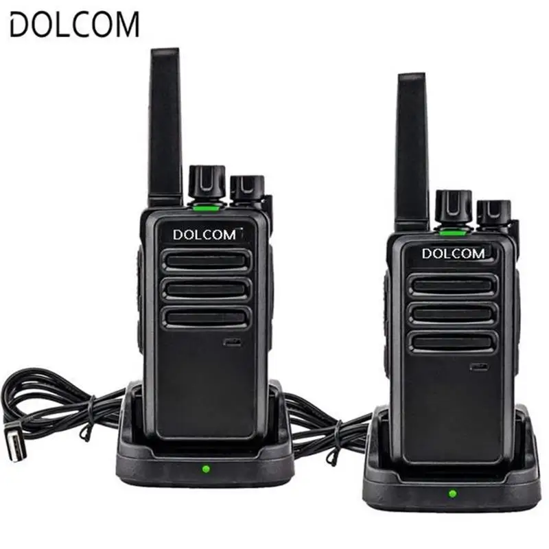 

DOLCOM Walkie Talkie 2 pcs RT668 RT68 Walkie-Talkies Two Way Radio Communication Equipment Radio Hotel Cafe Receive 3km Rang