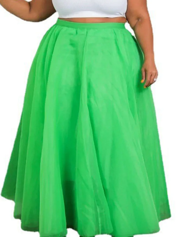 

Long Skirt For Women Elastic High Waist Ankle Length Ropa Mujer 2022 Summer New Solid Loose Casual Fashion Streetwear Long Skirt