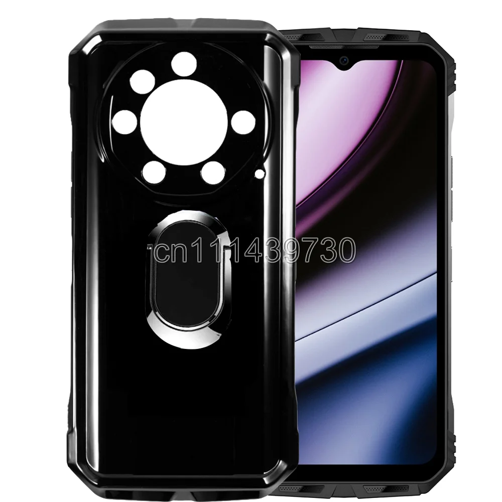 Противоударный чехол Для DOOGEE S110 с кольцом-держателем из мягкого ТПУ подставкой