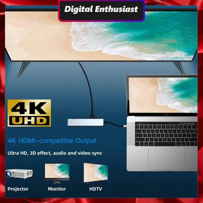 

Usb-концентратор 8-в-1 с кардридером для Sd/Tf-карт