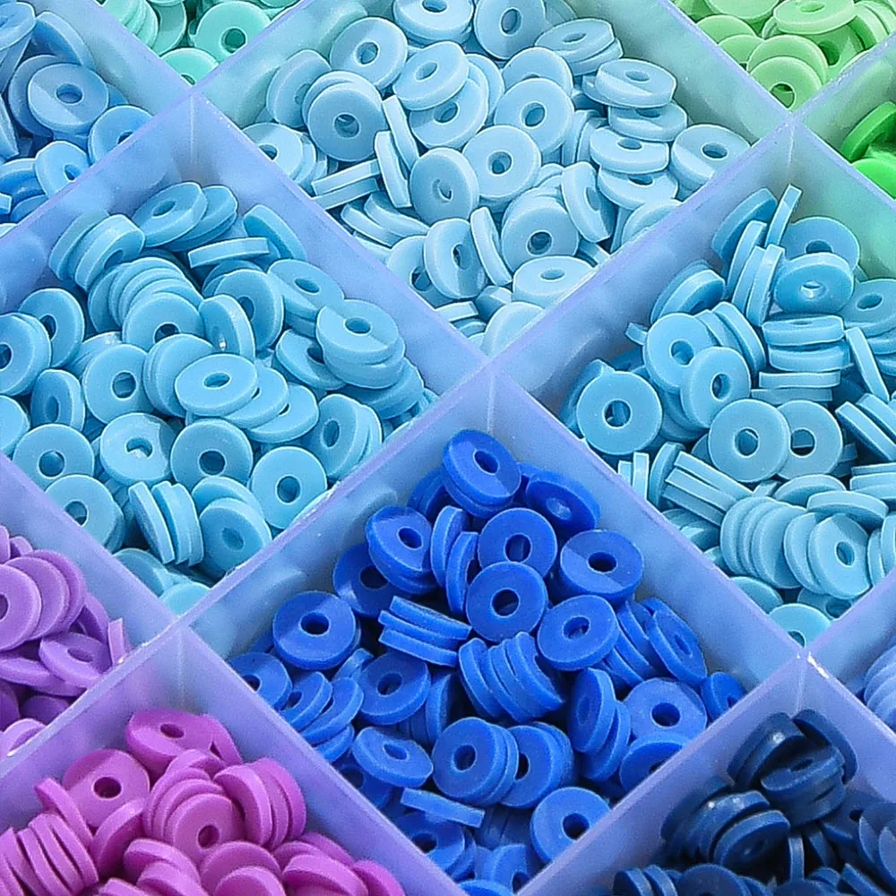 4200 Шт. Глиняные Бусины Для Изготовления Браслетов 28 Цветов Плоские Круглые