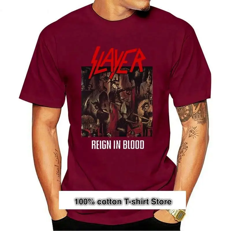

Camiseta de Slayer reary In sangre, S M L XL XXL, camiseta con banda de Metal