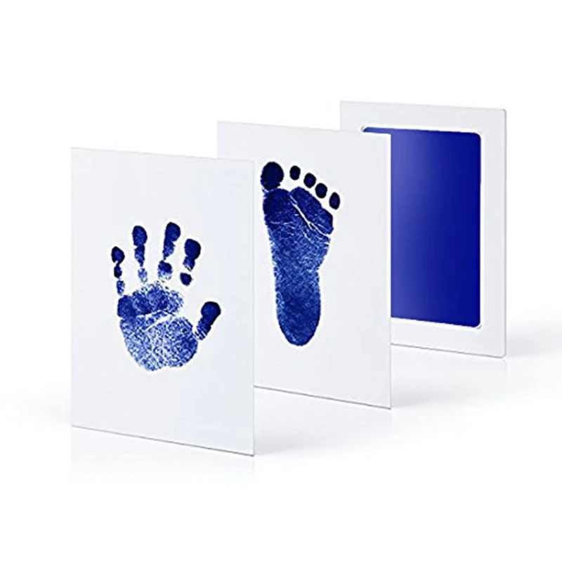 

Newborn Baby Footprints Handprint Baby Souvenirs Safe Non-Toxic DIY Photo Frame No Touch Skin Inkless Ink Pads For Children Gift