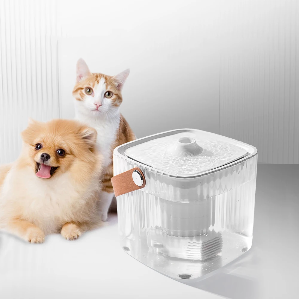 

Dropshipping Pet Water Dispenser Transparent Water-free Power-off Dry-burning Durable Cat Dog Fountain Water Circulation Filter