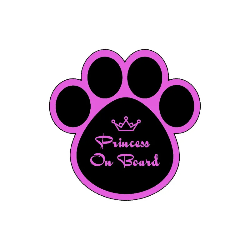 Принцесса на доске корона искусственная собака принт ПВХ наклейка декоративные