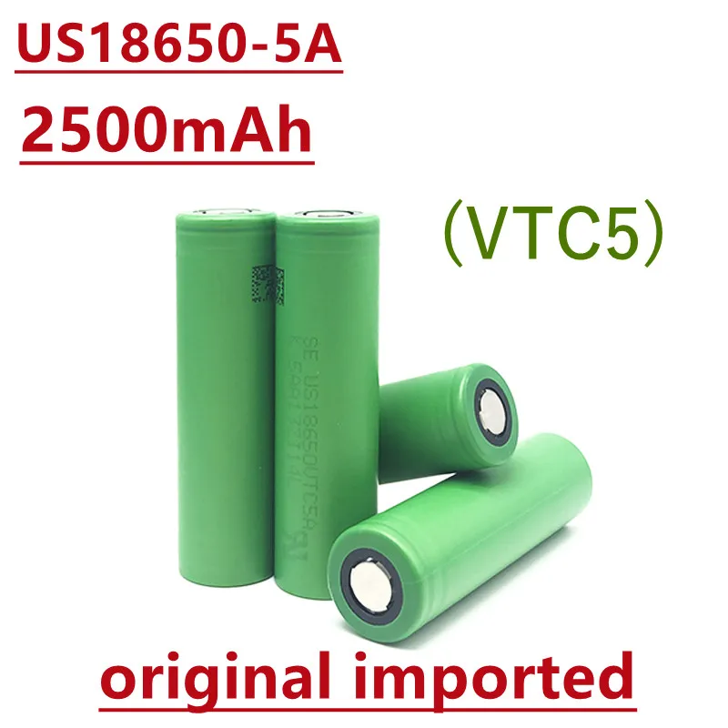 

100% Оригинальный импортный литиевый аккумулятор us18650 vtc5, перезаряжаемая батарея 3,7 в 2600 мАч для продажи электронных игрушек, 1 шт.-10 шт.
