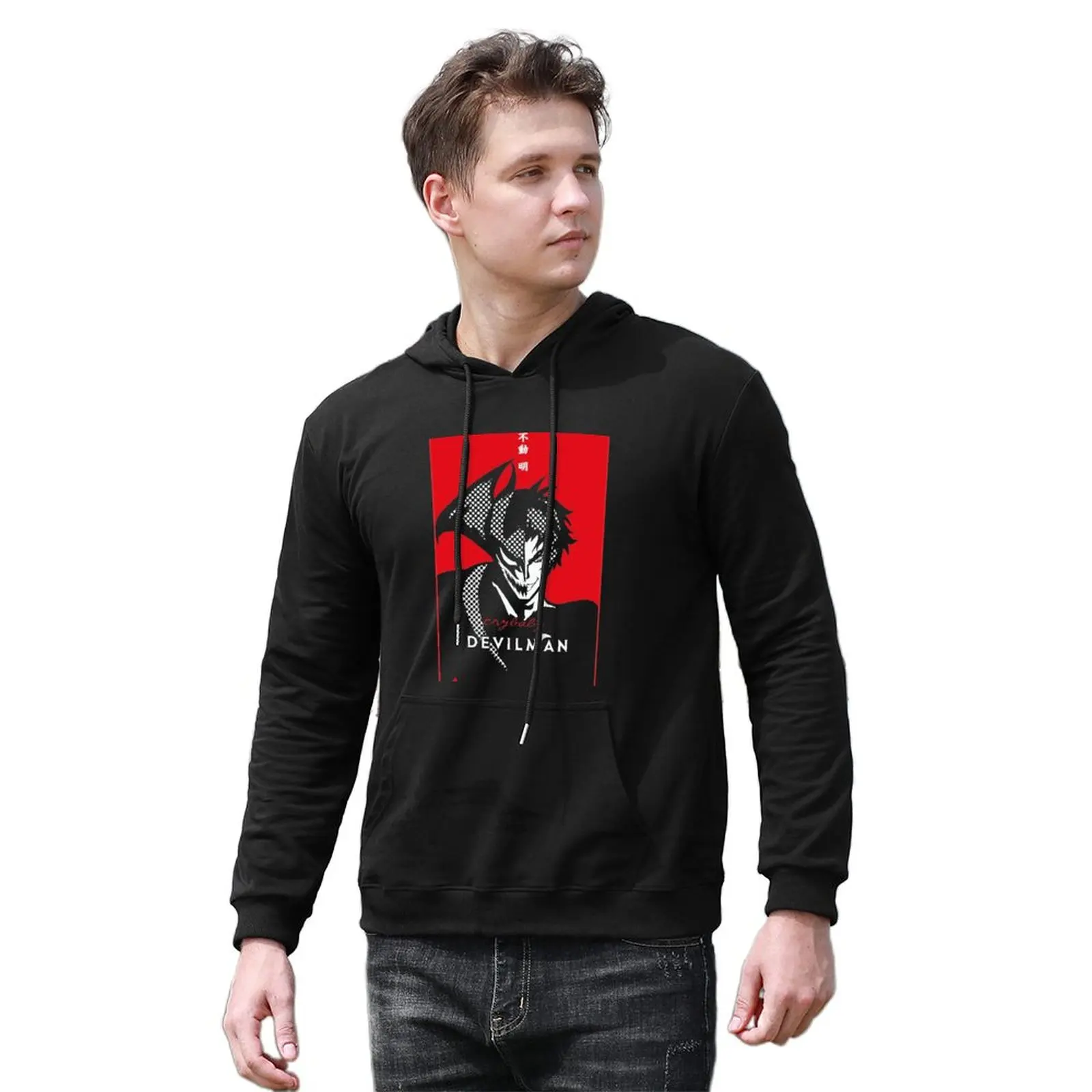 

DEVILMAN DEMON Hoodie Devilman Crybaby Satan Stylish Over Size Cotton Hoodies Men Warm Outdoor Pullover Hoodie