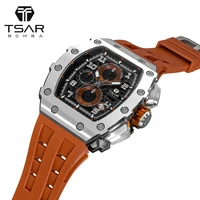 tsar bomba luxury watch men top brand luminous hand imported silicone strap 50m water resistant clock for men reloj hombre