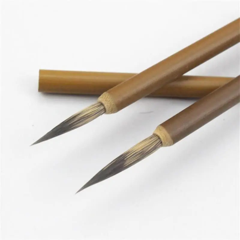 

Кисть с капюшоном, тонкий золотой корпус, выделенный белый Рисунок, кисть с капюшоном, тщательная китайская живопись с волком хао, длинный край, мод