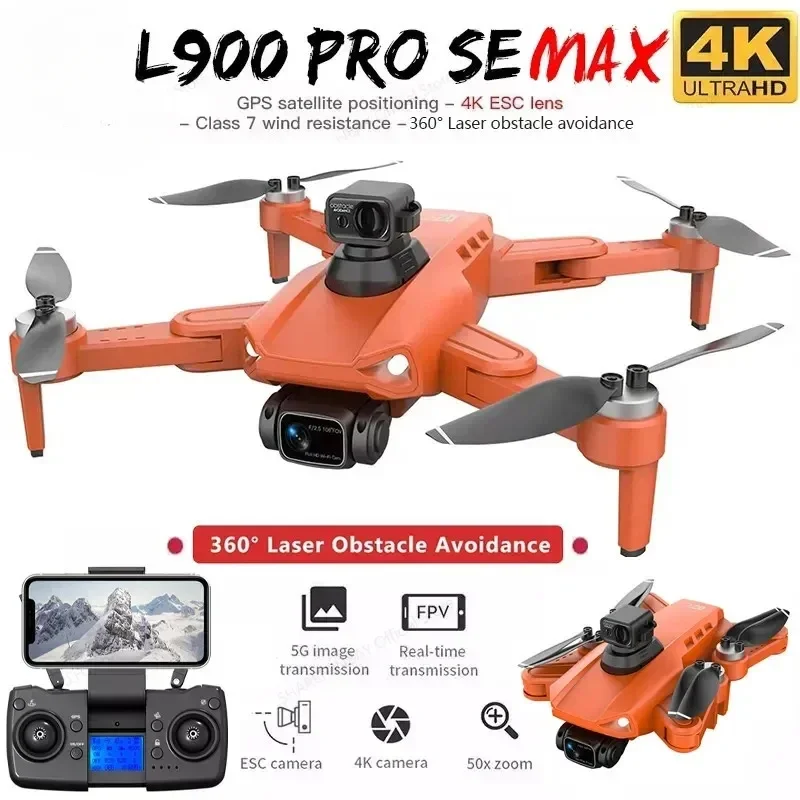 

5G Wifi FPV камера 360 ° обход препятствий L900 Pro SE MAX GPS Дрон 4K Профессиональный бесщеточный двигатель RC Квадрокоптер мини Дрон