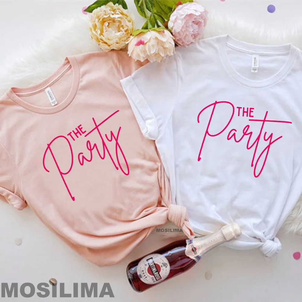 

Рубашки для невесты, Женская Эстетическая модель, топы, футболка подружки невесты, летние топы с круглым вырезом TX330