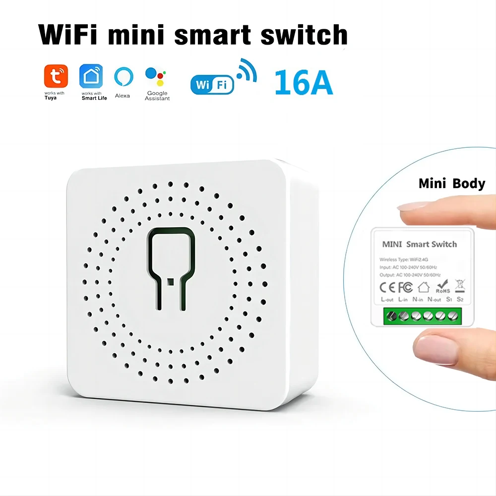 

Умный Wi-Fi выключатель Tuya 16A