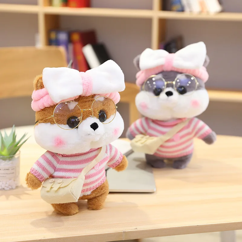 

30CM Cute LaLafanfan Kawaii Cafe Mimi Shiba Inu Dog Plush Toy Cute Stuffed D Soft Animal Dolls Kids Toys Birthday Gift for Girl