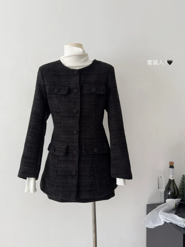 Женский черный готический костюм из двух предметов винтажное роскошное пальто с