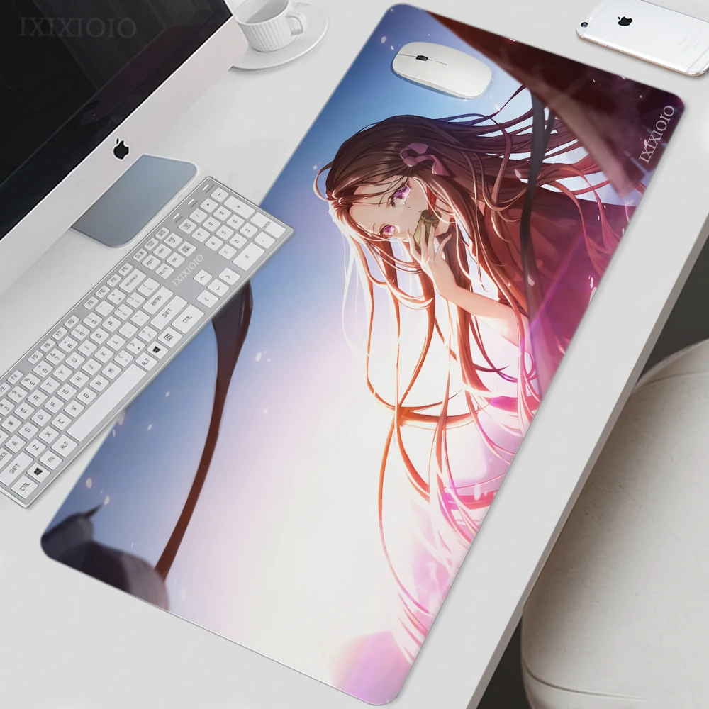 

Anime Demon Slayer Kimetsu No Yaiba Mouse Pad Gaming XL Home Large Mousepad XXL Desk Mats Natural Rubber Desktop Mouse Pad